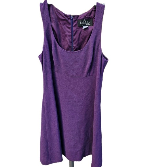 Nicole Miller Dresses & Skirts - Nicole Miller Dress Solid Plum‎  Sleeveless Lined A-Line Size 6